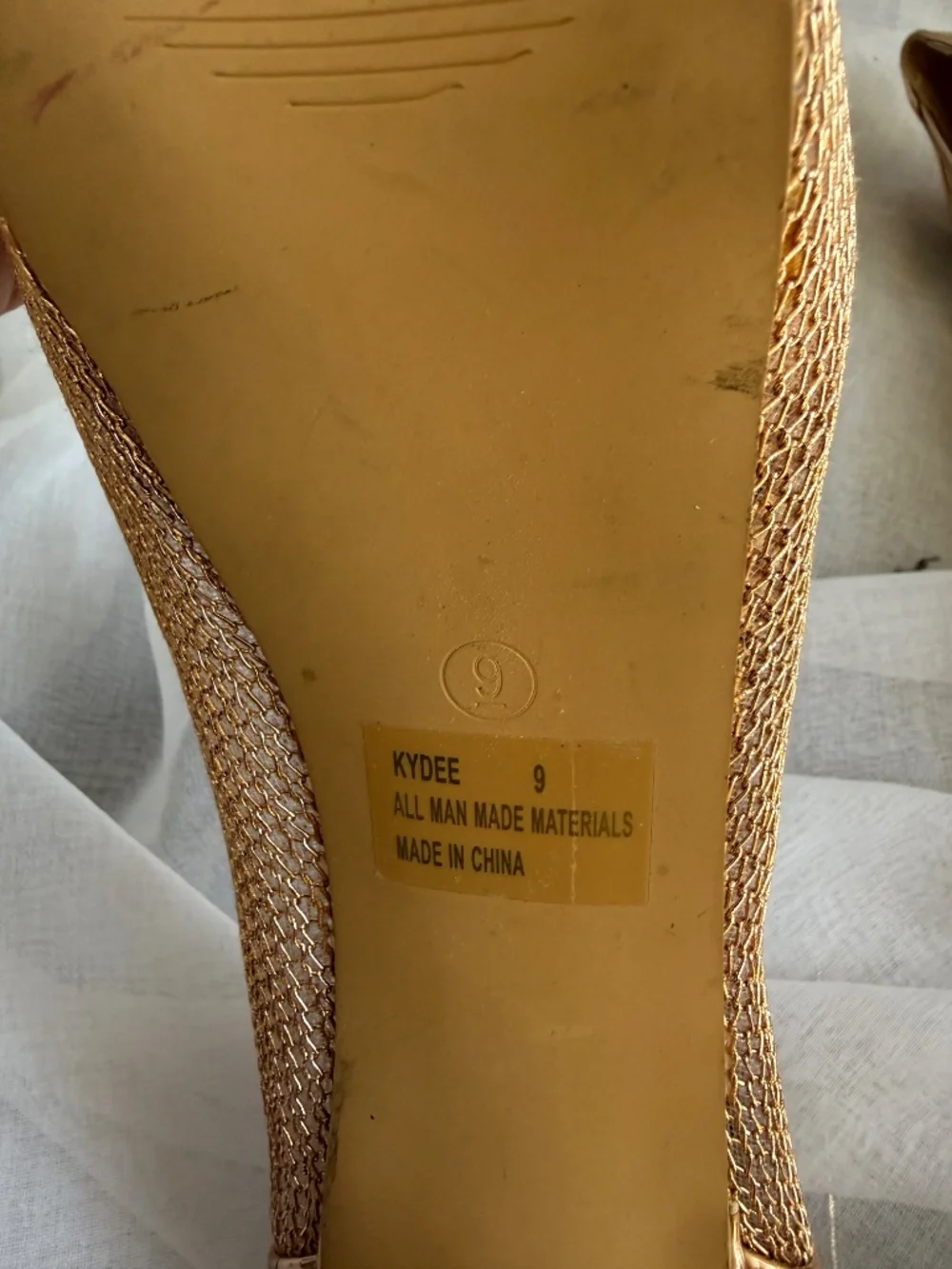 Charlotte Russe Kydee Peep Toe Heels |‎ Rose Gold | Women’s Size 9 | Party Glam